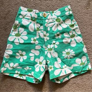 Big Bud Press • Work Shorts • XL Lazy Daisy Seafoam Green • Sz XXS